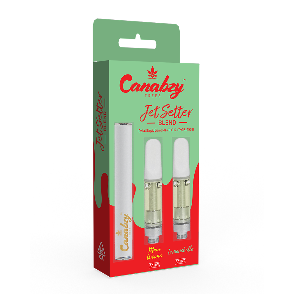 Canabzy Cartridge Jet Setter Blend w/ FREE Battery - Maui Wowie + Lemonchello