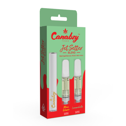 Canabzy Cartridge Jet Setter Blend w/ FREE Battery - Maui Wowie + Lemonchello