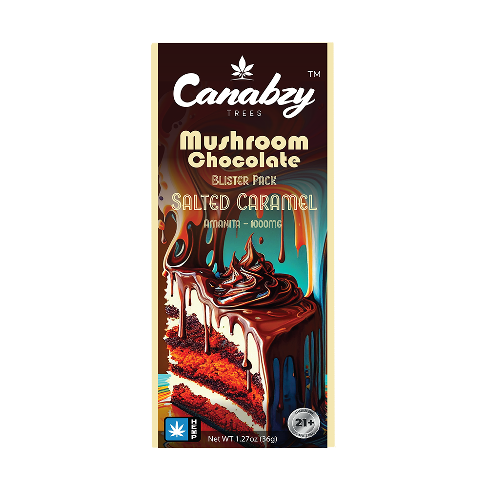 Canabzy Chocolate Amanita 1000mg – Salted Caramel