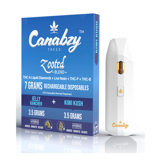 Canabzy Disposable – Zooted Blend – Jelly Rancher + Kiwi Kush