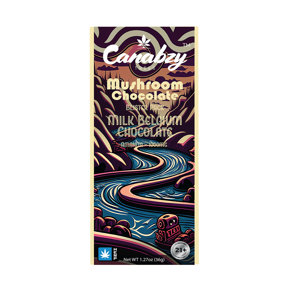 Canabzy Chocolate Amanita 1000mg – Milk Belgium Chocolate