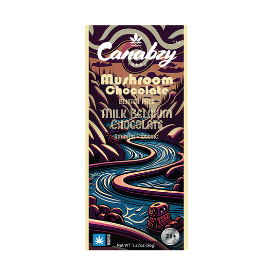 Canabzy Chocolate Amanita 1000mg – Milk Belgium Chocolate