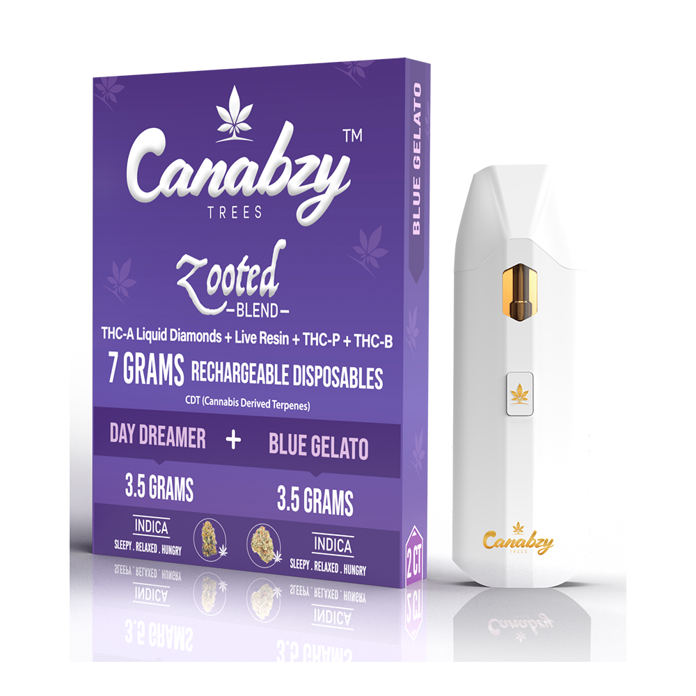 Canabzy Disposable – Zooted Blend – Day Dreamer + Blue Gelato