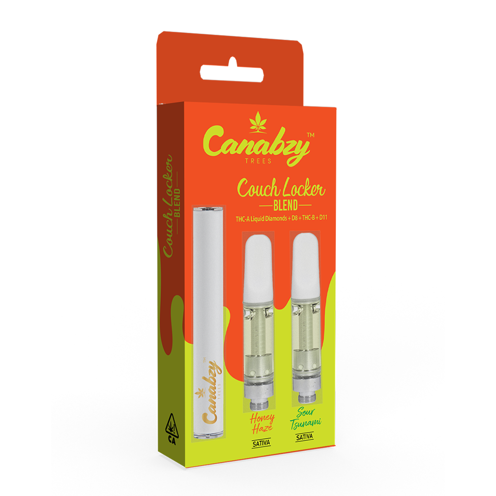 Canabzy Cartridge Couch Locker Blend w/ FREE Battery - Honey Haze x Sour Tsunami