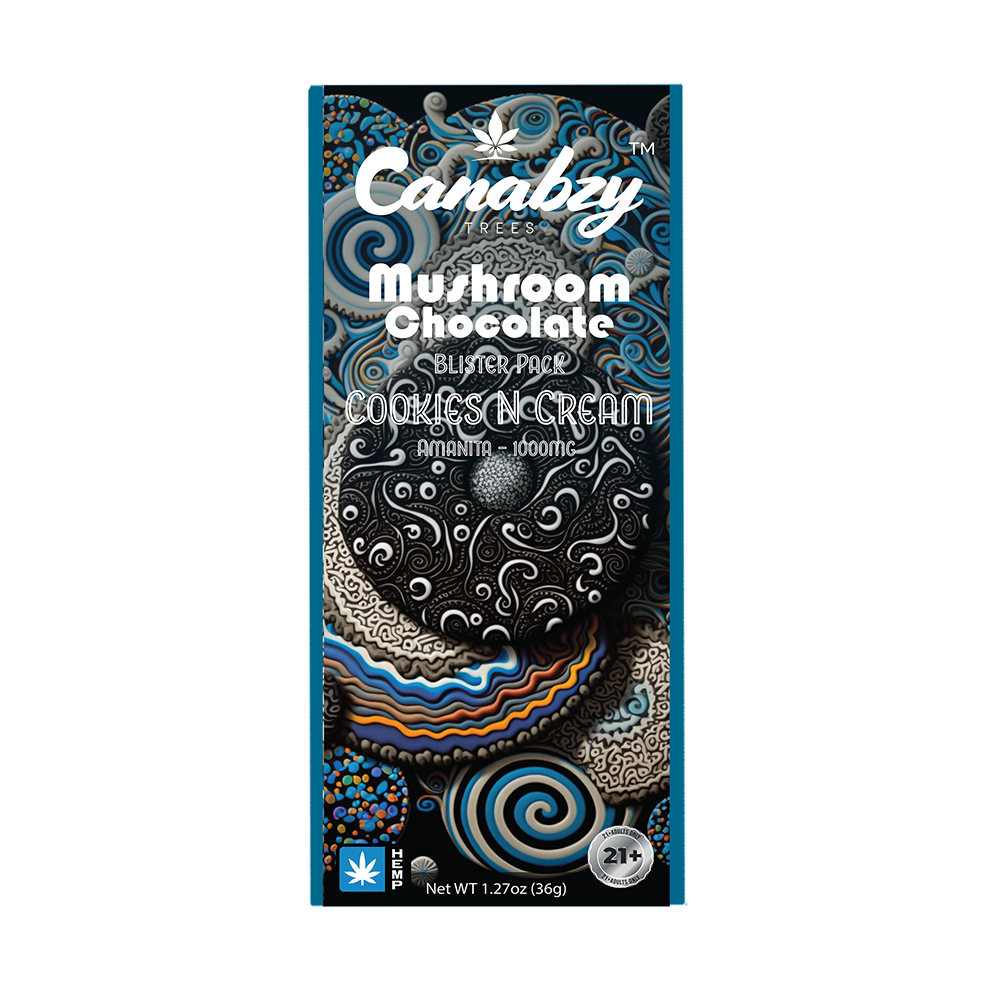 Canabzy Chocolate Amanita 1000mg - Cookies N Cream