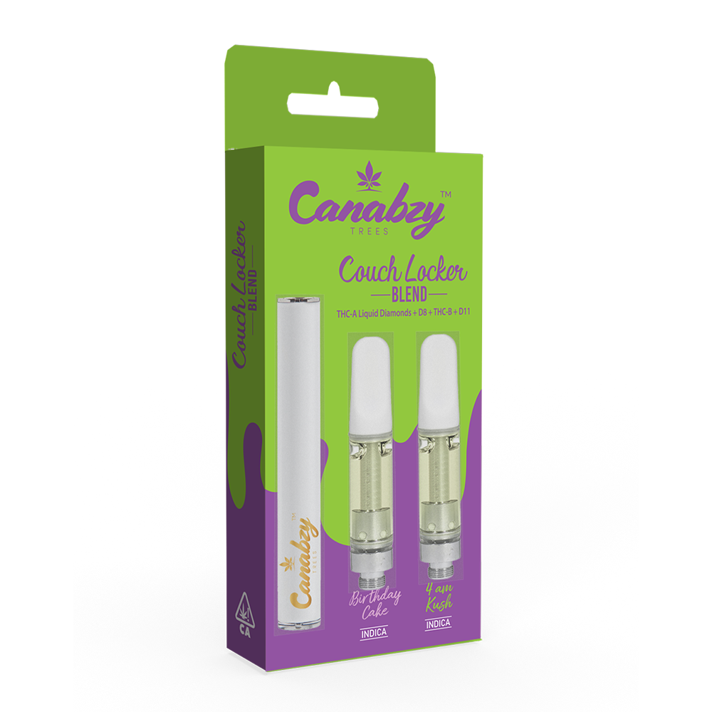 Canabzy Cartridge Couch Locker Blend w/ FREE Battery - Birthday Cake x 4 AM Kush