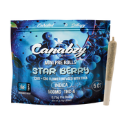 Canabzy Mini Pre Rolls  – 500mg – Star Berry