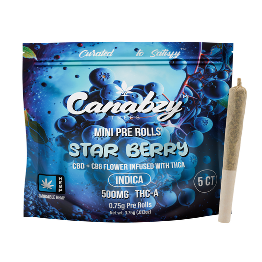 Canabzy Mini Pre Rolls  – 500mg – Star Berry