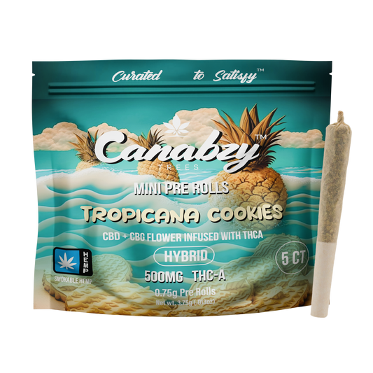 Canabzy Mini Pre Rolls  – 500mg – Tropicana Cookies