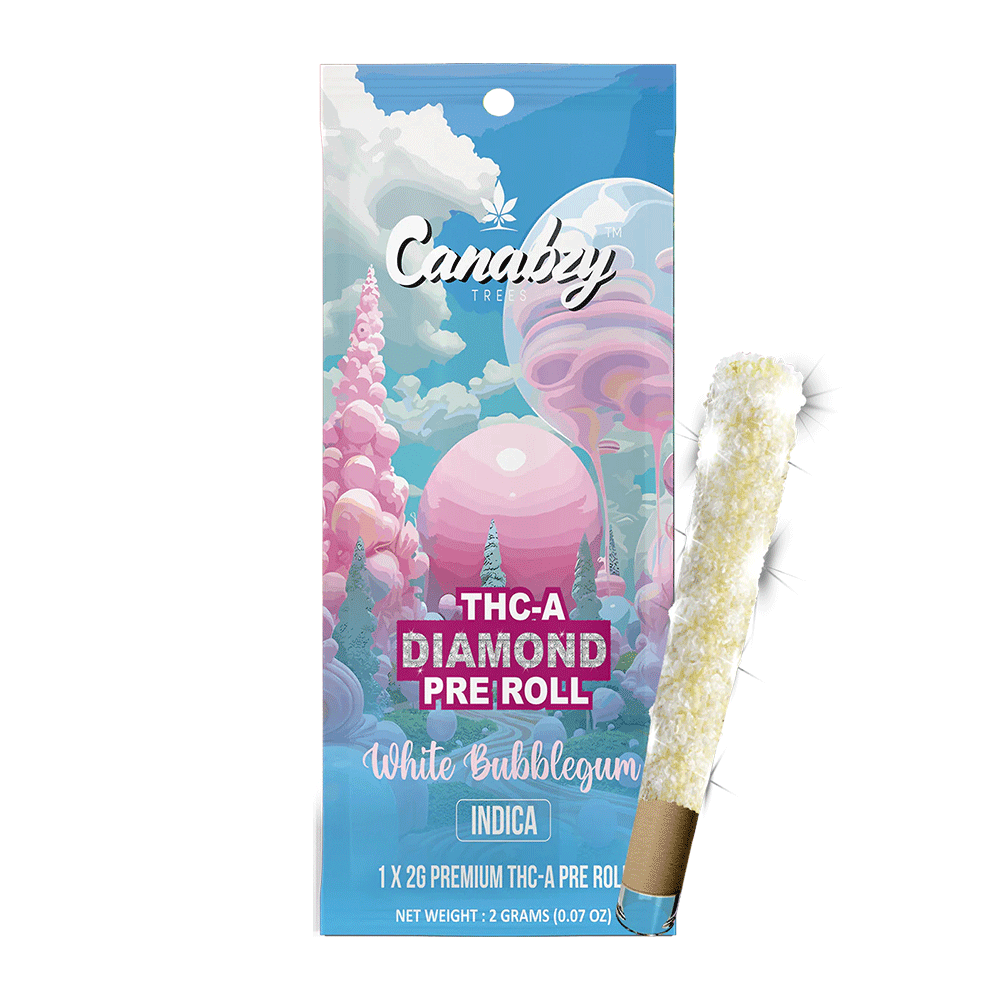 Canabzy Diamond Preroll 2G 1ct - White Bubblegum