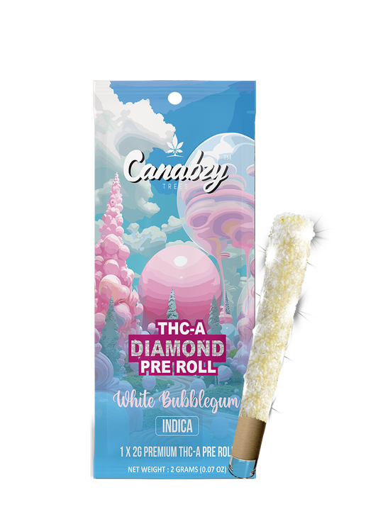 Canabzy Diamond Preroll 2G 1ct - White Bubblegum