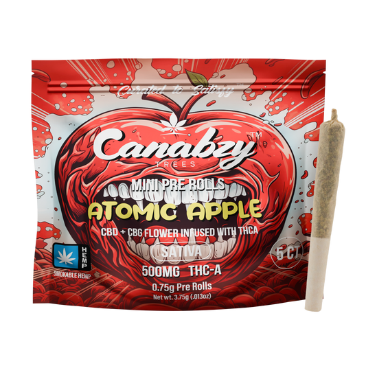 Canabzy Mini Pre Rolls  – 500mg – Atomic Apple