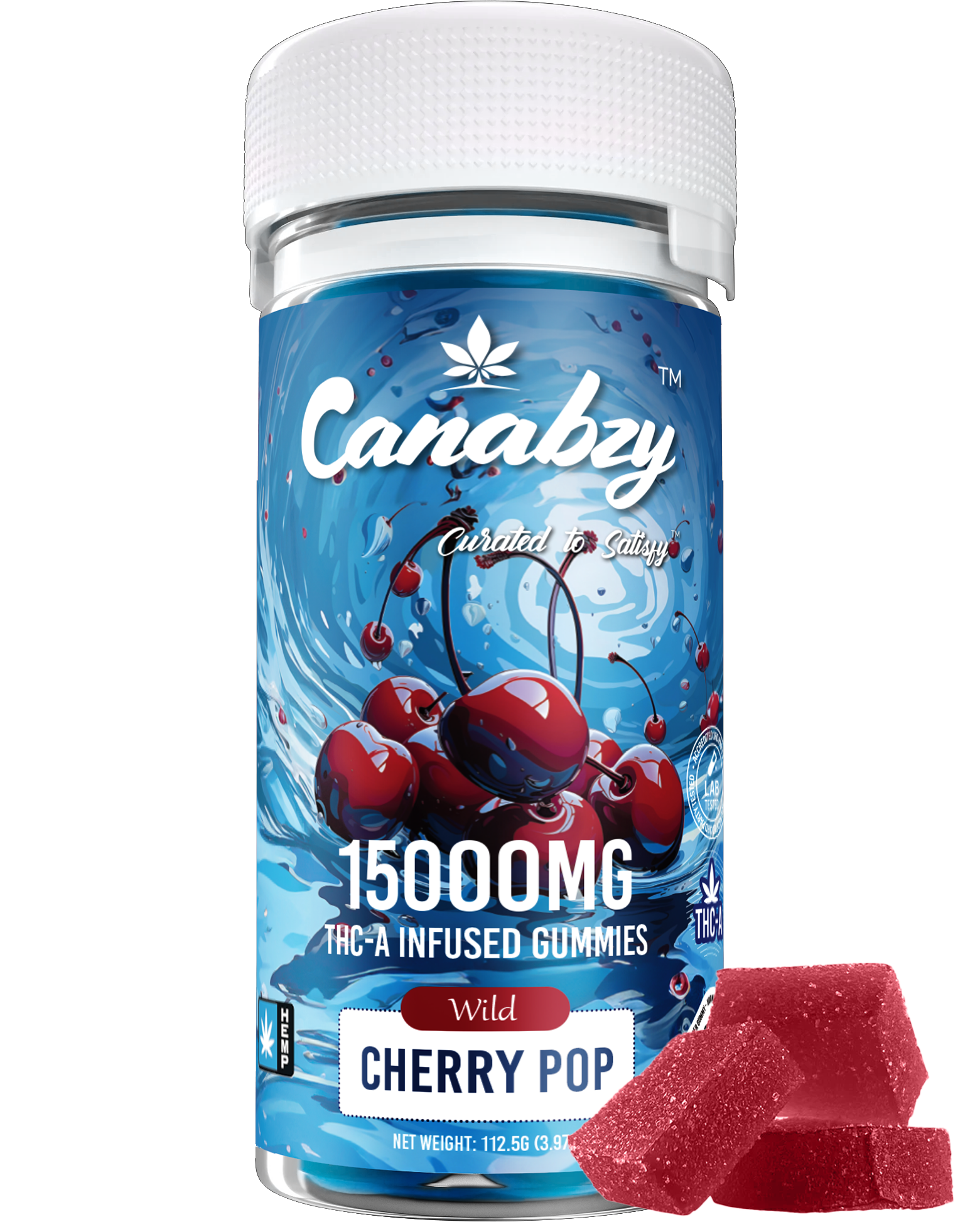 Canabzy THC-A Infused Gummies 15000mg 30ct - Cherry Pop