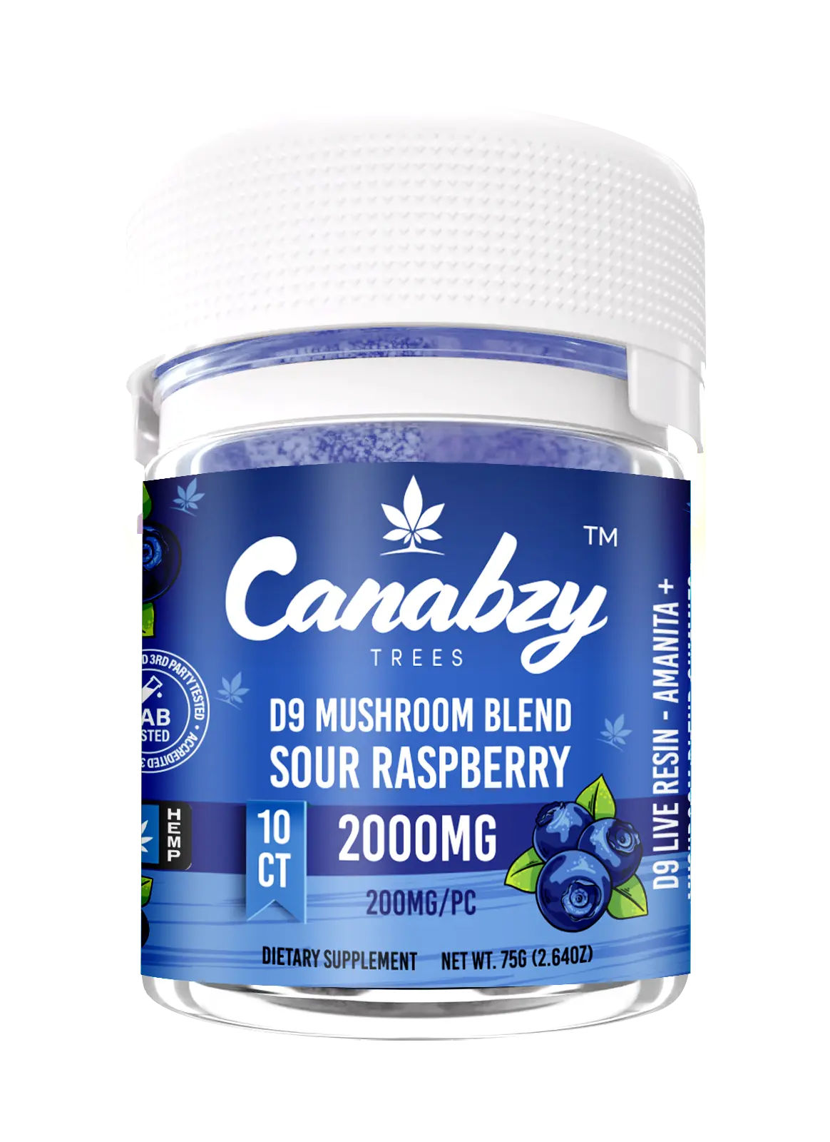 Canabzy Gummies Sour Raspberry