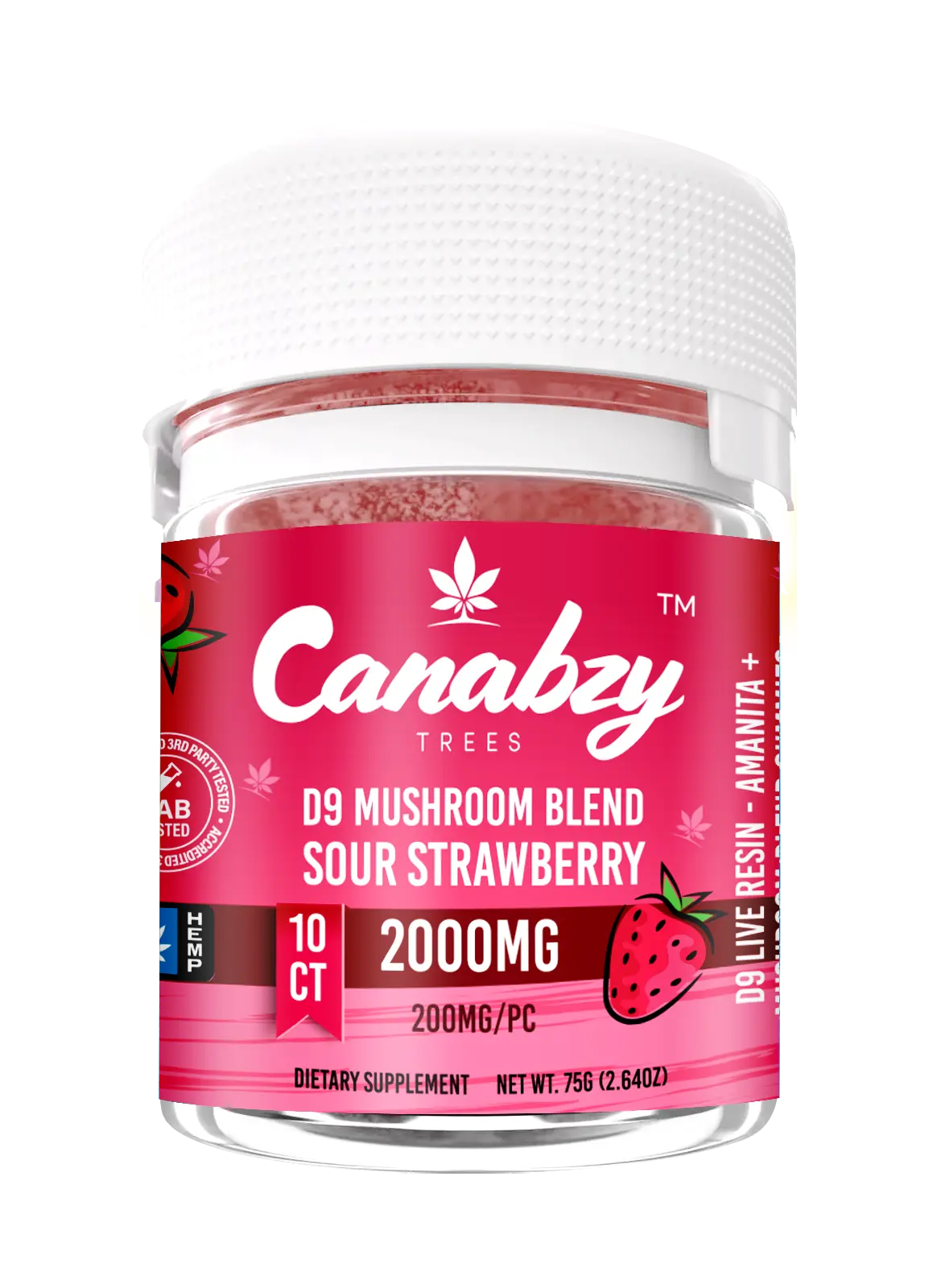 Canabzy Gummies Sour Strawberry