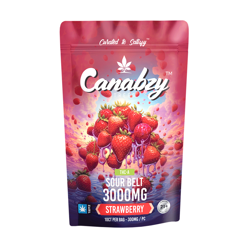 Canabzy Sour Belts – 3000mg – Strawberry