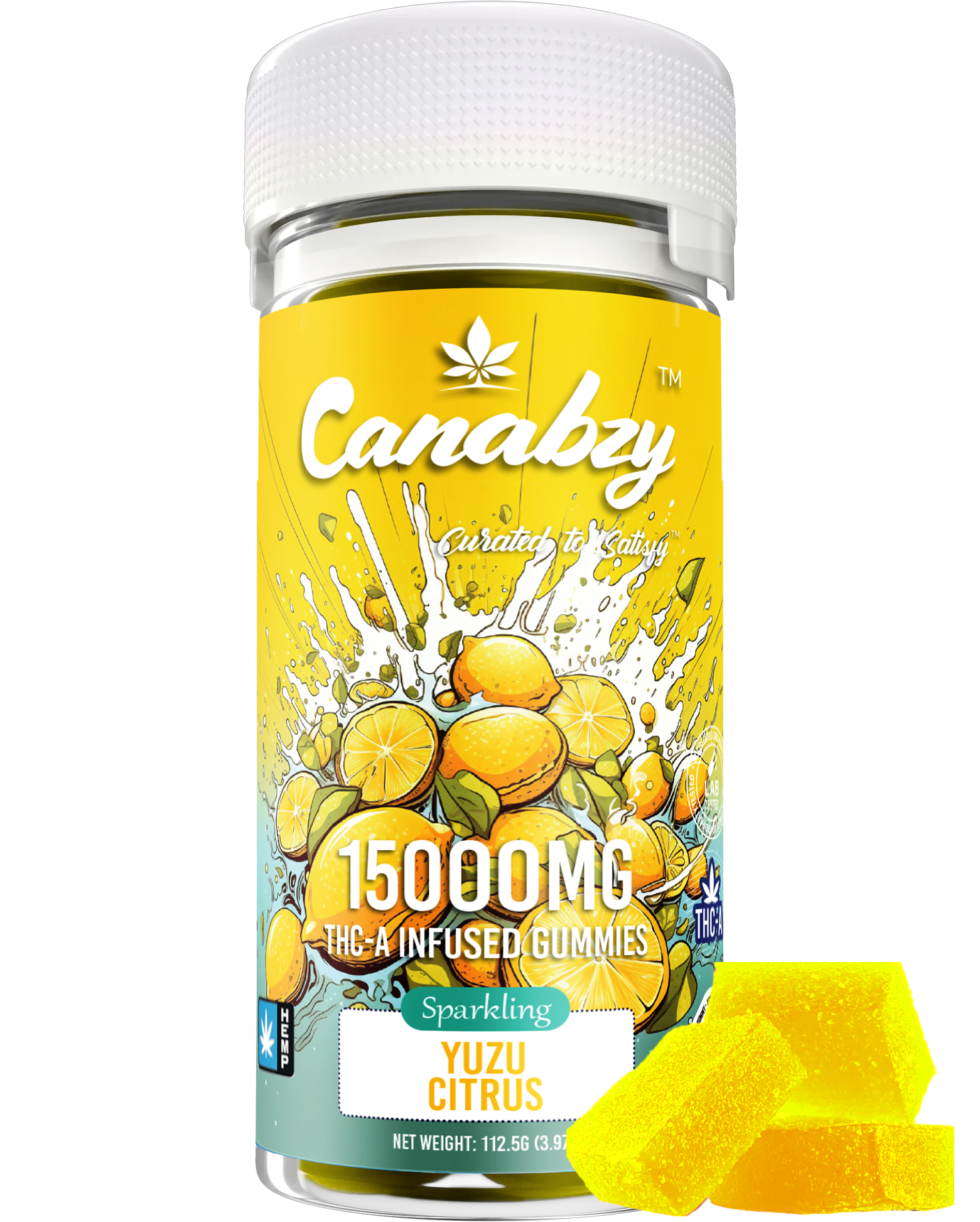 Canabzy THC-A Infused Gummies 15000mg 30ct - Yuzu Citrus