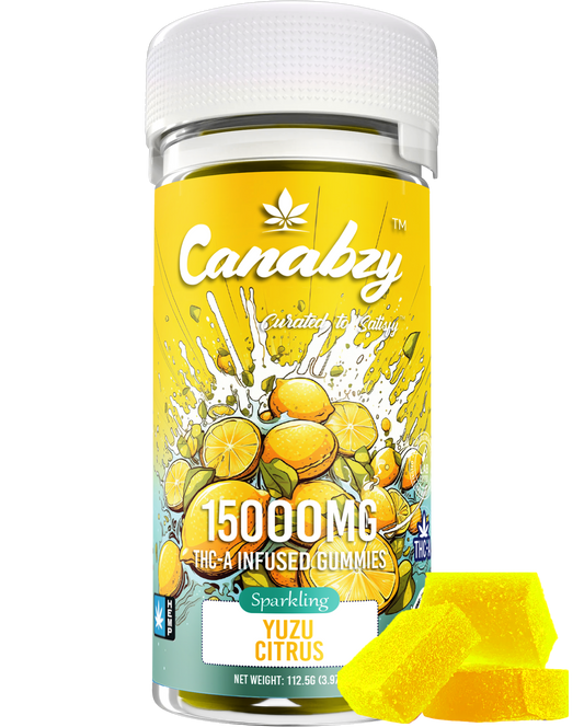 Canabzy THC-A Infused Gummies 15000mg 30ct - Yuzu Citrus